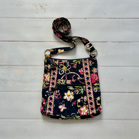 Vera Bradley Hipster Cross Body Bag | Legacy Pattern "Ribbons" - Picture 2 of 15